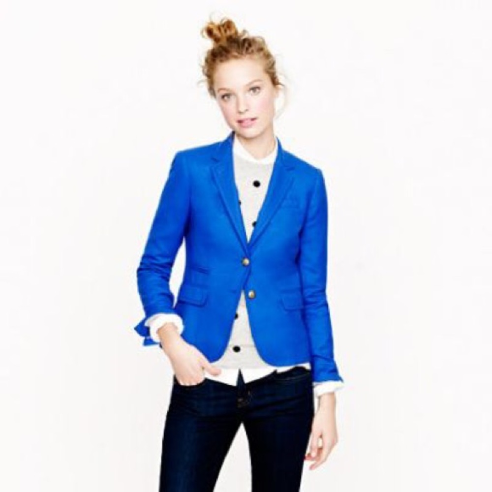 EUC Jcrew wool flannel schoolboy blazer